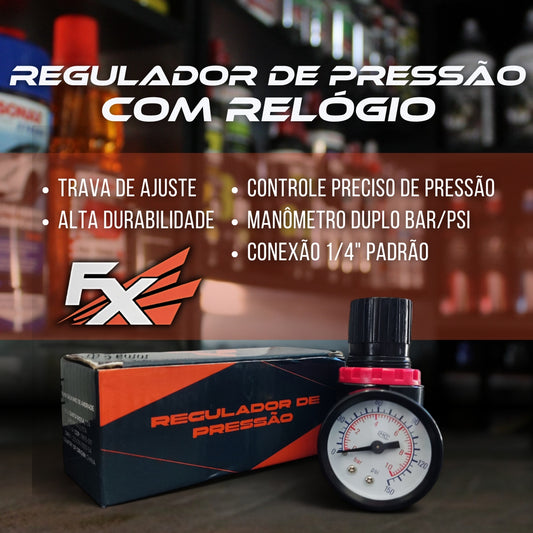 Regulador de Pressão Com Relogio FX