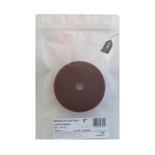 Boina de Espuma Roxa C/ Furo 3" Mills