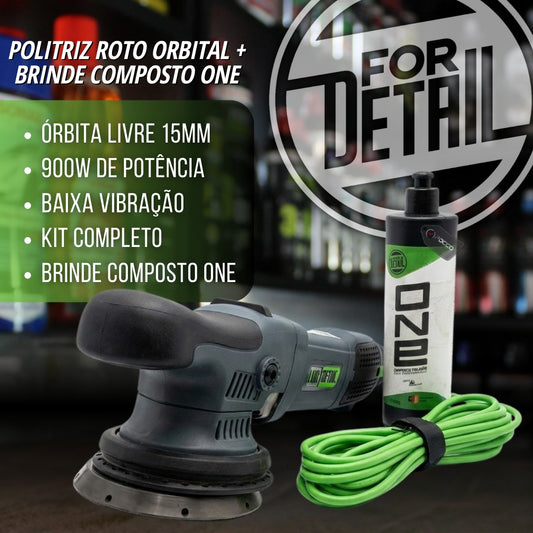 Politriz Roto Orbital 5" Livre 900W 110v For Detail + Brinde Composto One