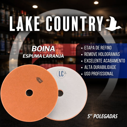 Boina de Espuma Laranja Refino 5" Lake Country