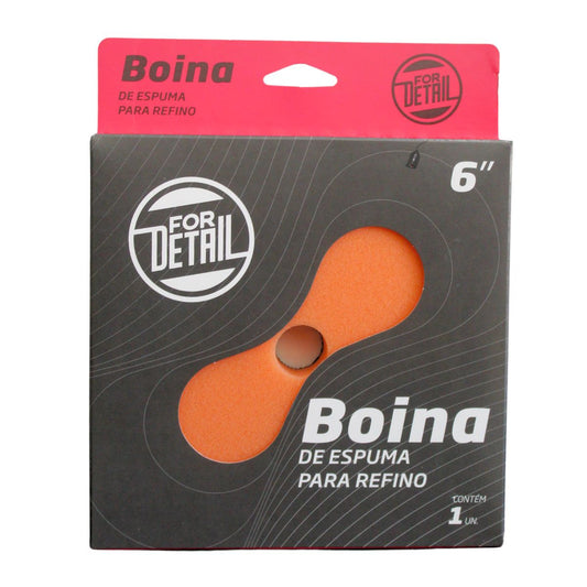 Boina de Espuma Laranja Refino 6" For Detail