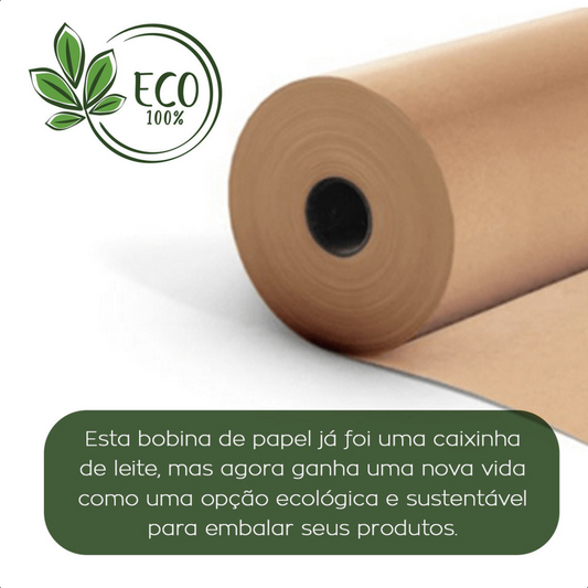 Papel Semi Kraft Bobina Rolo 60cm 2kg Pardo