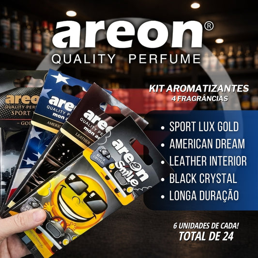 Kit Aromatizantes 4 fragrâncias 24un Areon