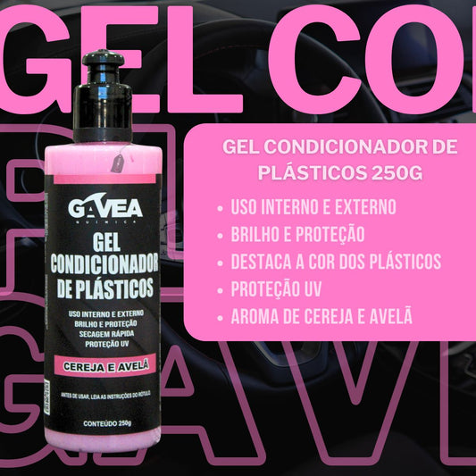Gel Condicionador de Plásticos Cereja e Avelã 250g Gavea