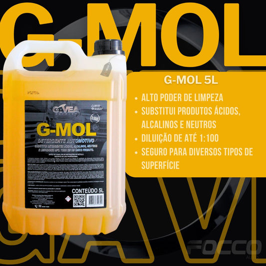 GMol Shampoo Automotivo Desengraxante 3x1 1:100 5l Gavea