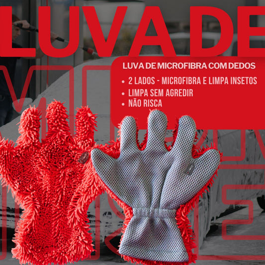 Luva de Microfibra com Dedos e Limpa Insetos Sigma Tools