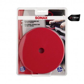 Boina de Espuma c/ Furo Vermelha  6'' Sonax