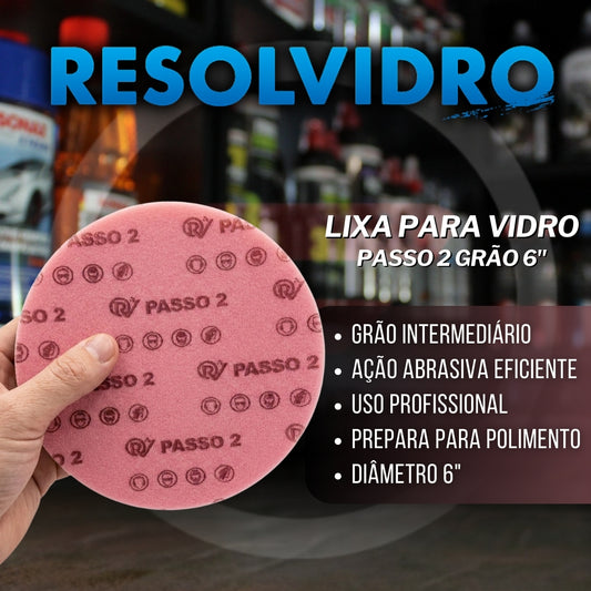 Lixa Para Vidro Passo 2 Grão 6" Resolvidro