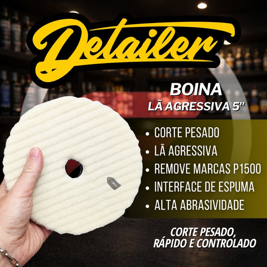 Boina Cut Series Lã Agressiva Interface Espuma 5" Detailer