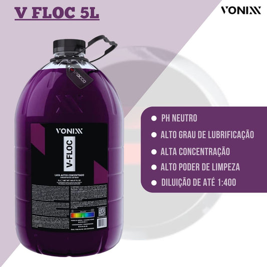 V Floc Shampoo Automotivo Neutro Concentrado 5l Vonixx