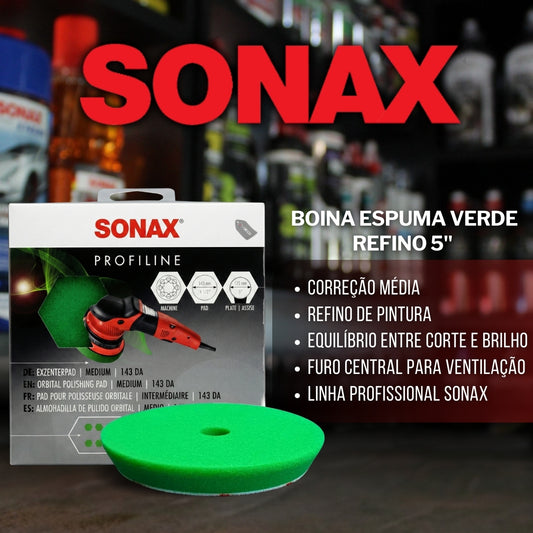 Boina Espuma Verde Refino 5" Sonax