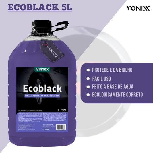 Kit Ecoblack 5l Vonixx + Tire Plus Pretinho Concentrado 5l FX