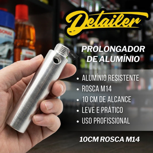 Prolongador de Alumínio 10cm Rosca M14 Detailer