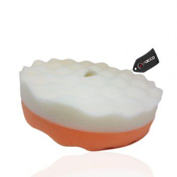 Boina de Espuma Branca/Laranja Dupla Face 8'' Authentic