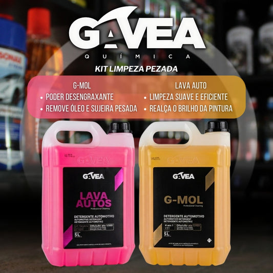 Kit Limpeza Pezada Gmol Desengraxante 3x1 Shampoo Neutro 5l