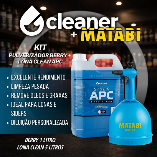 Kit Pulverizador Berry + Lona Clean Apc Multifuncional 5l Cleaner