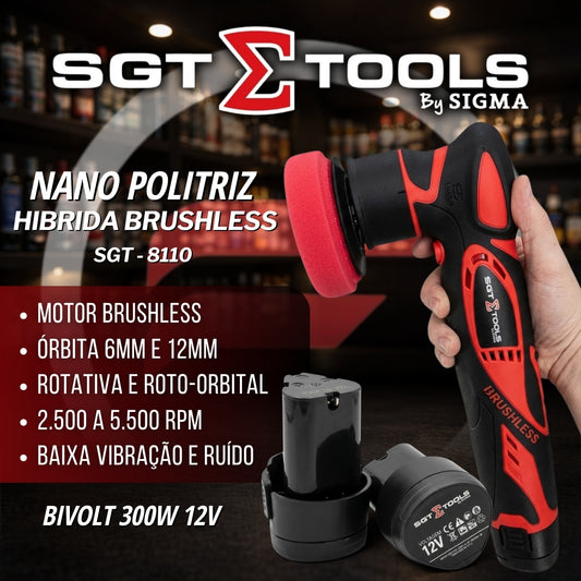 Nano Politriz Hibrida Brushless Bivolt 300W 12V Sigma Tools