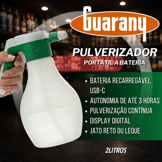 Pulverizador Portátil a Bateria com recarga USB 2l Guarany