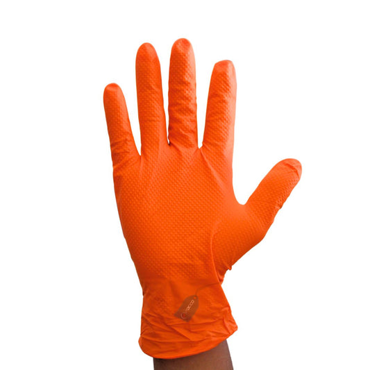 Luva Nitrílica c/ 5 Laranja M Supermax