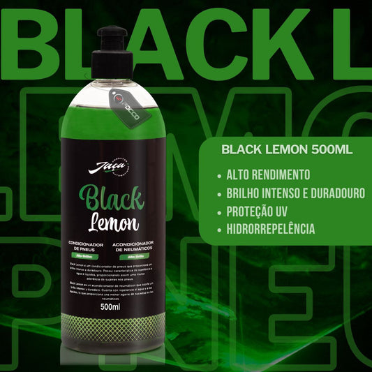 Kit Black Lemon Condicionador de Pneus 500ml Jaça + Aplicador Premium