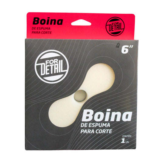 Boina de Espuma Branca Corte 6" For Detail