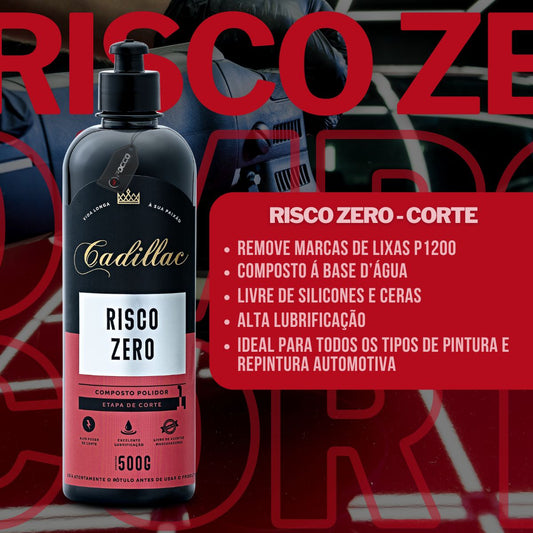 Kit Polimento Risco Zero Corte Refino Lustro 500g Cadillac