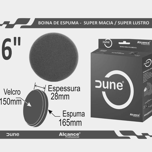 Boina de espuma preta 6" Dune