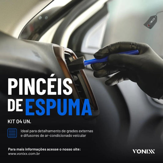 Kit c/ 4 Pincéis de Espuma Vonixx