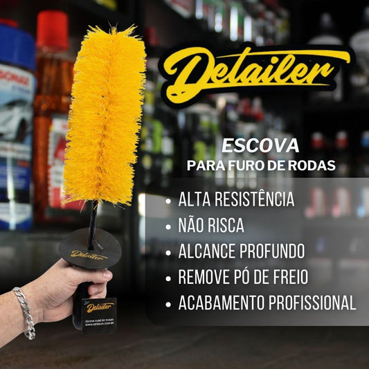 Escova para Furo de Rodas Amarela Detailer