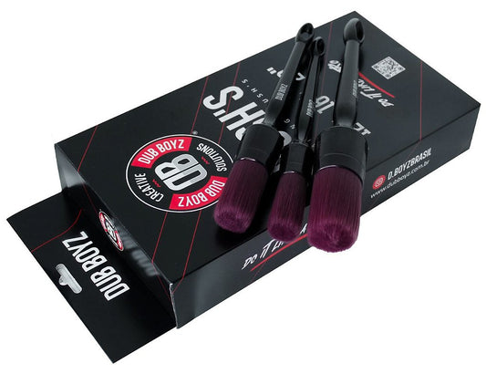 KIT DE PINCEIS SINTÉTICOS PARA DETALHAMENTO EXTERNO DUB BOYZ