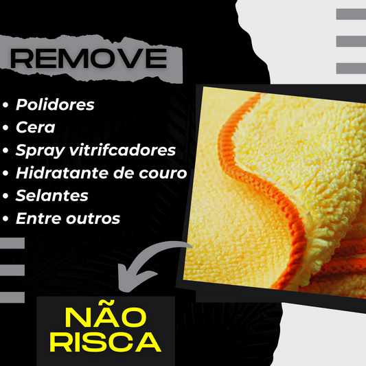 Kit Com 10 Toalhas de Microfibra 60x40 380gsm Amarela Autoamerica