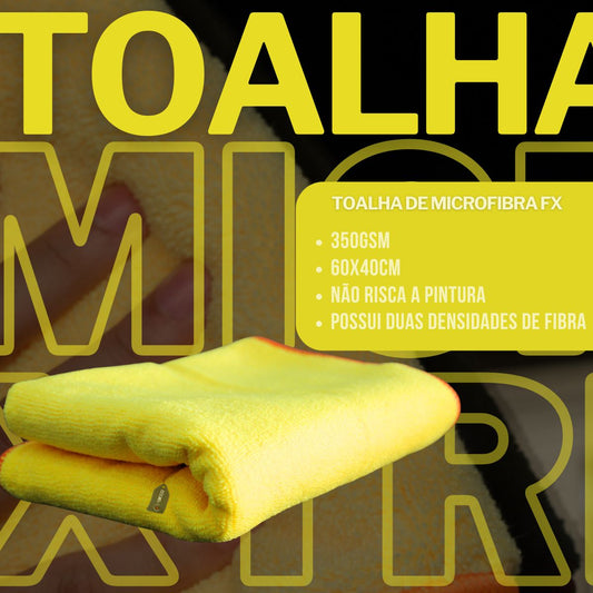 Kit 5 Toalhas de Microfibra Premium 40x60 FX