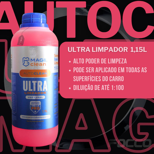 Kit Ultra Limpador 1,15l Magil Clean + Pincel P/ Detalhamento Interno