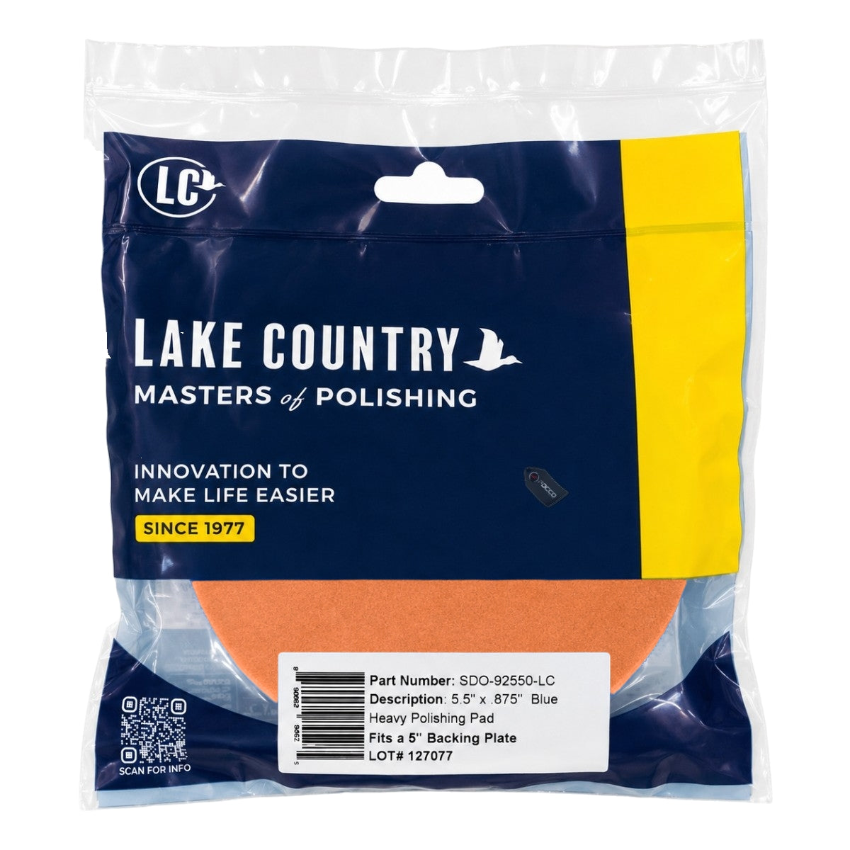 Boina de Espuma Laranja Refino 5" Lake Country