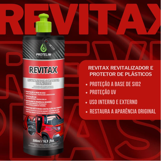 Kit Revitax Revitalizador de Plásticos 500ml + Aplicador