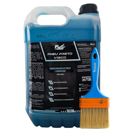 Kit Pneu Preto 5l FX + Trincha 3" Cleaner