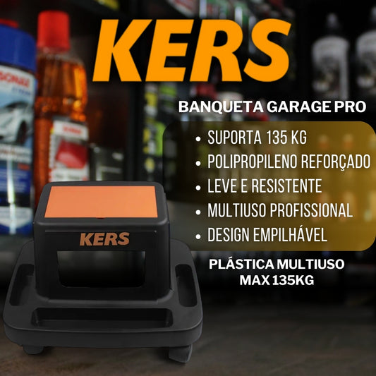 Banqueta Garage Pro Plástica Multiuso Max 135kg Kers