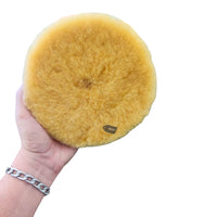 Boina de Lã Híbrida Amarela c/ Interface Laranja 6" RS Mills