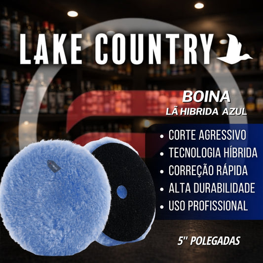 Boina de Lã Hibrida  Azul Corte 5" Lake Country