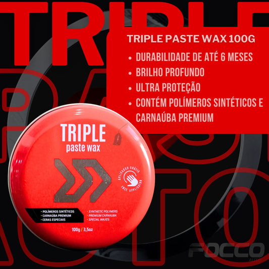 Kit Triple Wax Cera 100g Autoamerica + Toalha de Microfibra