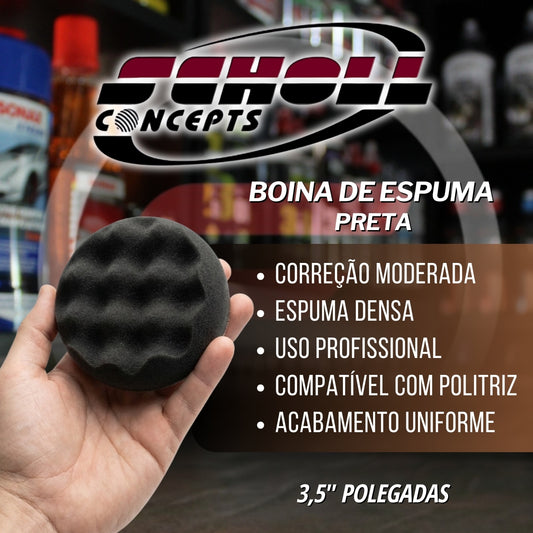 Boina de Espuma Preta 3,5'' Scholl Concepts