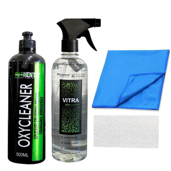 compare product Kit Oxycleaner 500ml + Fibra + Vitra SiO3 500ml + Toalha de Vidros