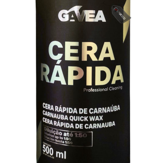 Kit Cera Rápida de Carnaúba Gavéa 1:50 500ml + Microfibra