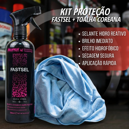 Kit Fastsel Selante Hidro Reativo 500ml Alcance + Toalha Coreana p/ Secagem Fx