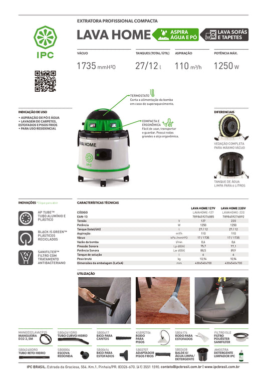 Lavadora Extratora Lava Home 110V IPC