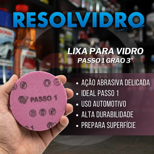 Lixa Para Vidro Passo 1 Grão 3" Resolvidro