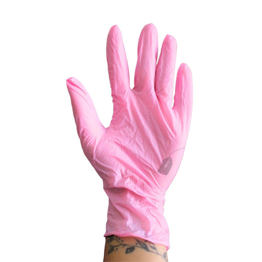 Luva Nitrílica Pink M C/100 Supermax