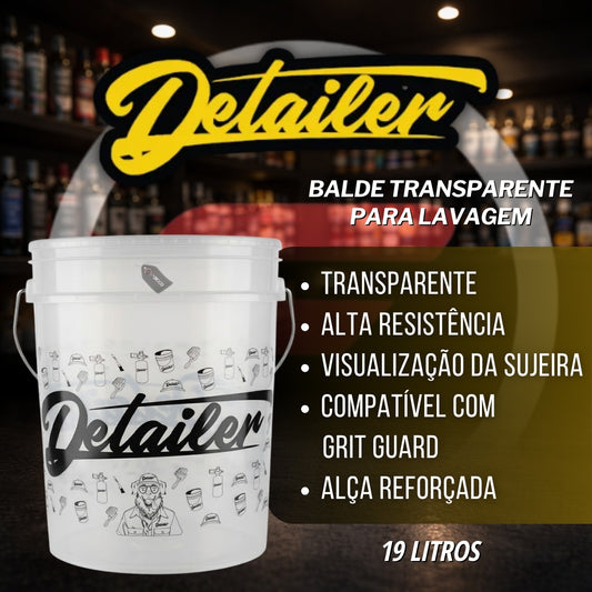 Balde Transparente Para Lavagem 19l Detailer