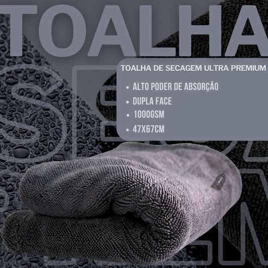Toalha de Secagem Ultra Premium 47x67cm 1000gsm  Detailer