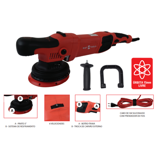 Politriz Roto Orbital Red e Shine 5 15mm 900W 60HZ 220V Sigma Tools